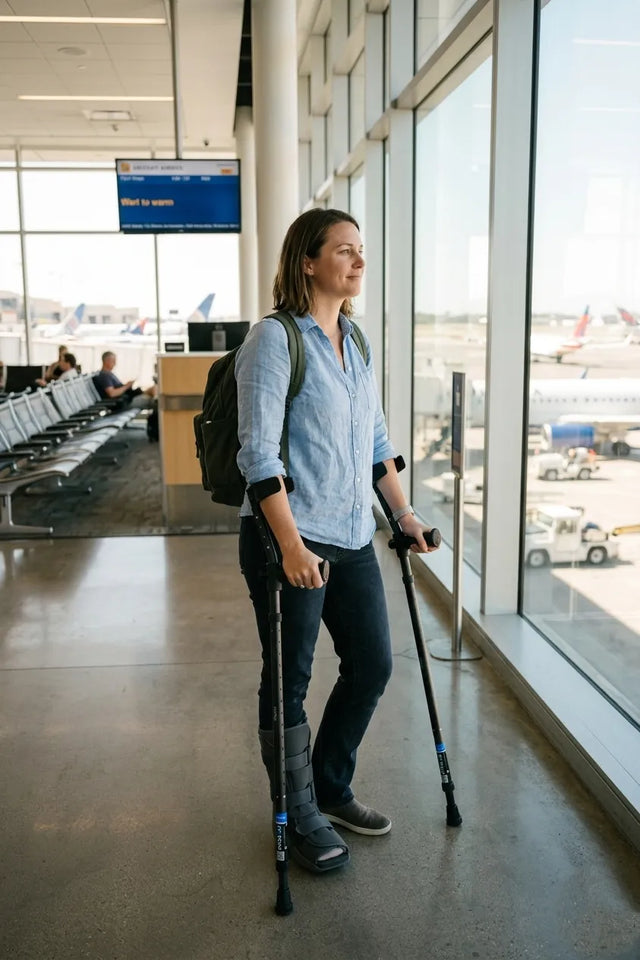Summer Travel on Crutches: Airports, Hotels & Beach