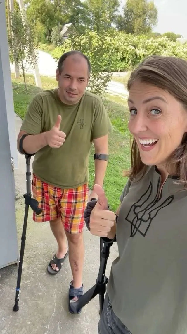 Ukrainian Solider Gets Millennial Medical Crutches
