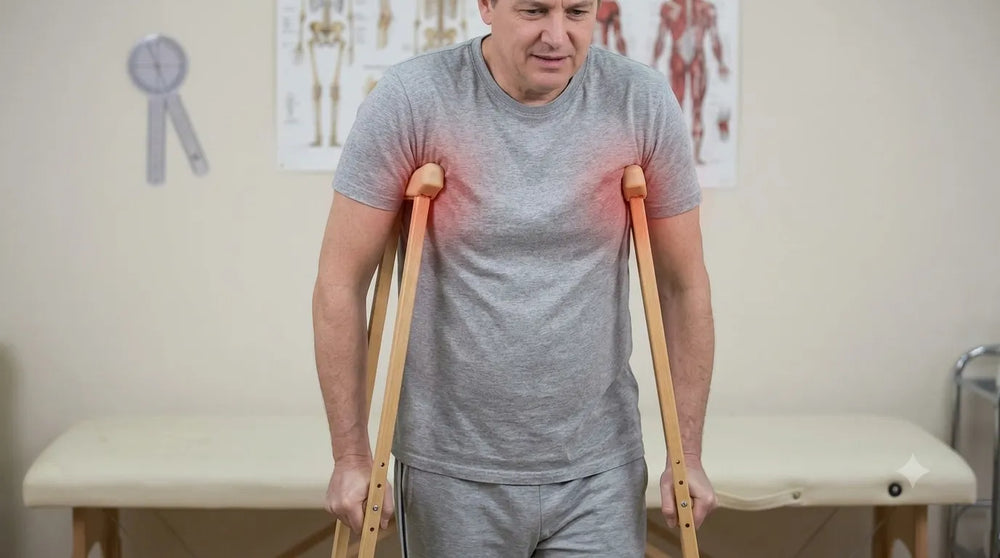 Painful a frame crutches