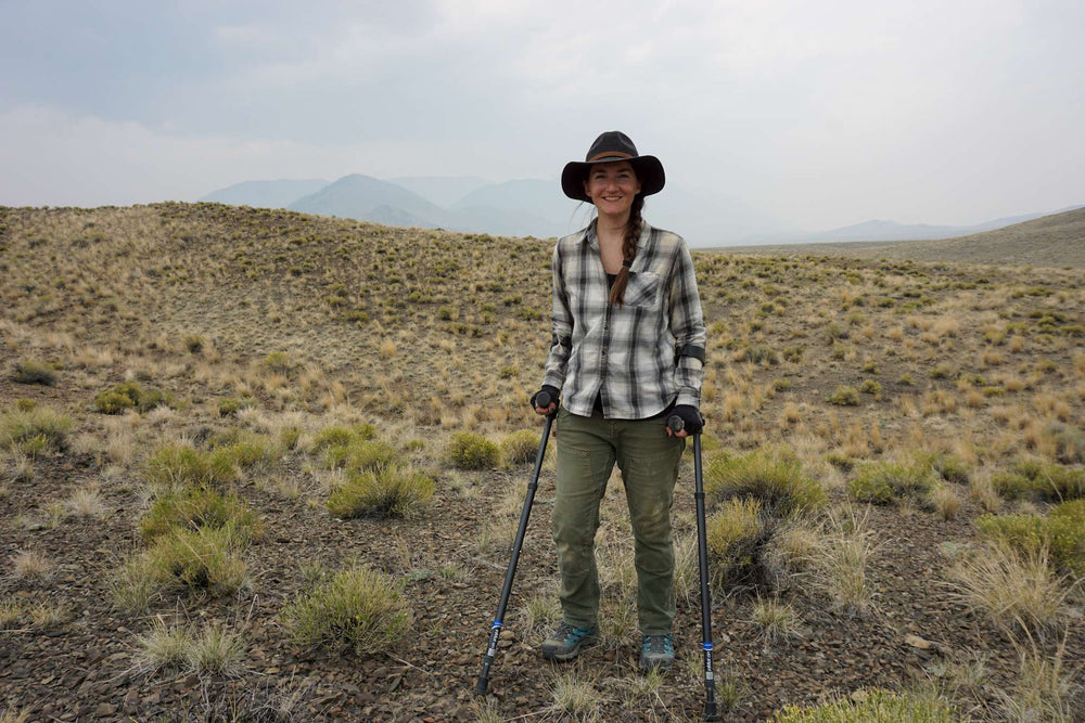 Disabled in the wild on in-motion forearm crutches