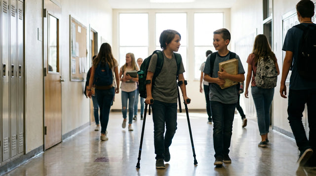 Helping Your Child Thrive on Crutches at School