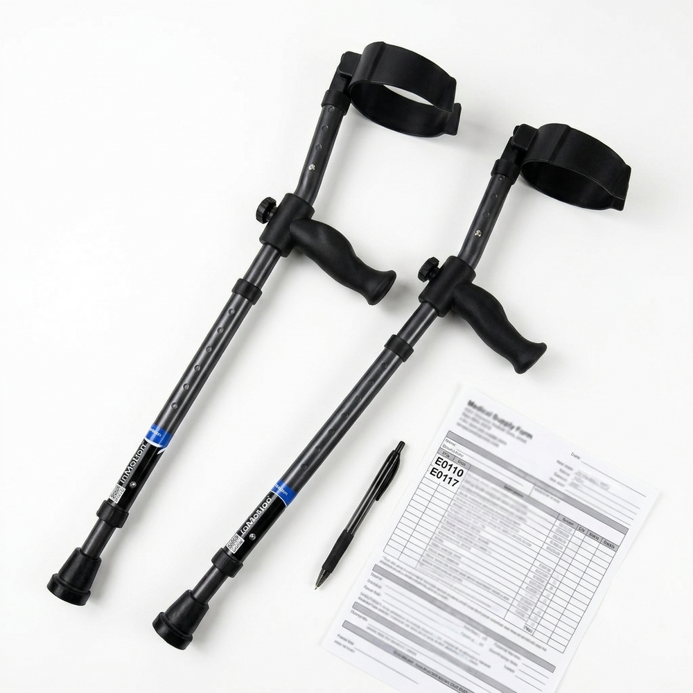 Medicare e0110 in motion forearm crutches