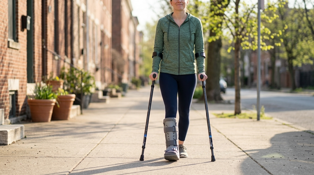workers comp return to work in motion forearm crutches