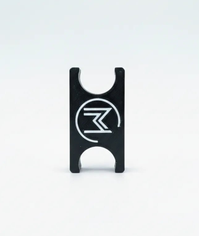 Black key holder with white geometric design