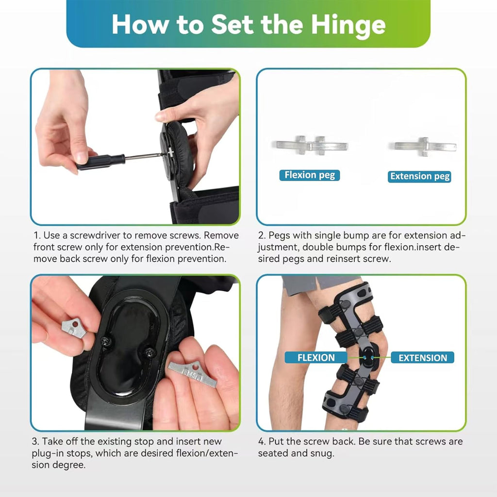 ACL Knee Brace, Support Recovery, Stabilize Knee for Ligament Sports Injuries