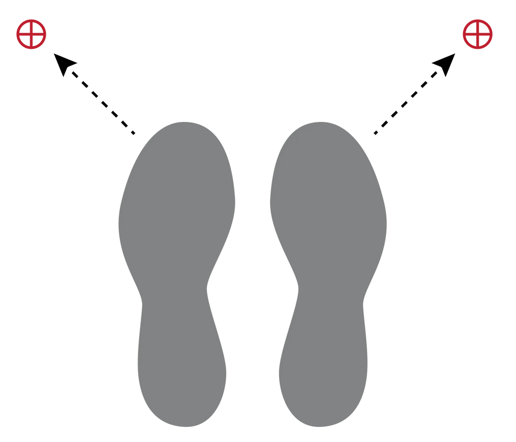Gray shoeprint footprints on black background.