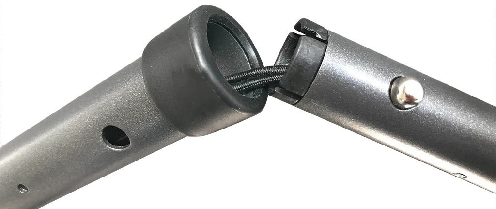 Adjustable pole with joint connection detail.