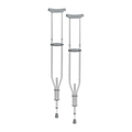 Pair of adjustable aluminum underarm crutches