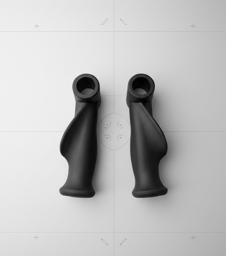 Ergonomic crutch handle with ergonomic design