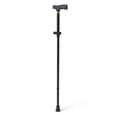 Black adjustable walking cane with T-handle