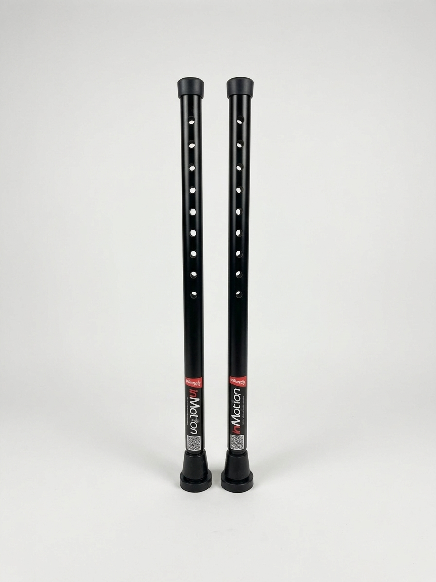 Two black adjustable walking canes