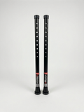Two black adjustable walking canes