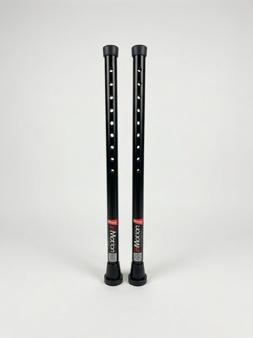Two black adjustable walking canes