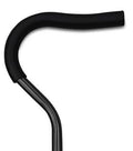 Black ergonomic cane handle for support
